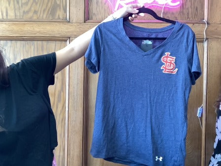 Blue Under Armour Heatgear Women-Tops, Medium